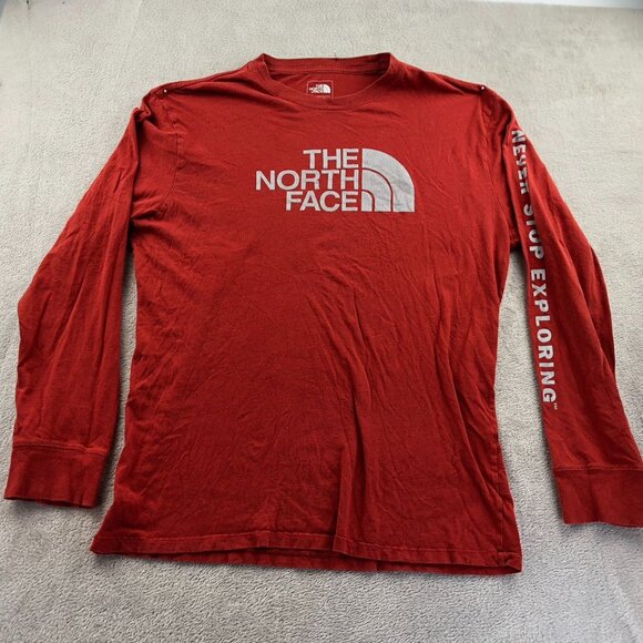 2 The North Face Mens T-Shirt Large Lot Of Two Long Sleeve Crew Neck Grahic Tee - Picture 4 of 13